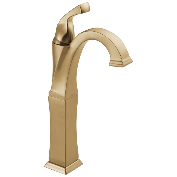 Delta Dryden 751 Single Handle Vessel Bathroom Faucet, champagne bronze