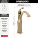 Delta Dryden 751 Single Handle Vessel Bathroom Faucet, champagne bronze - view 2