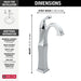 Delta Dryden 751 Single Handle Vessel Bathroom Faucet, chrome - view 4