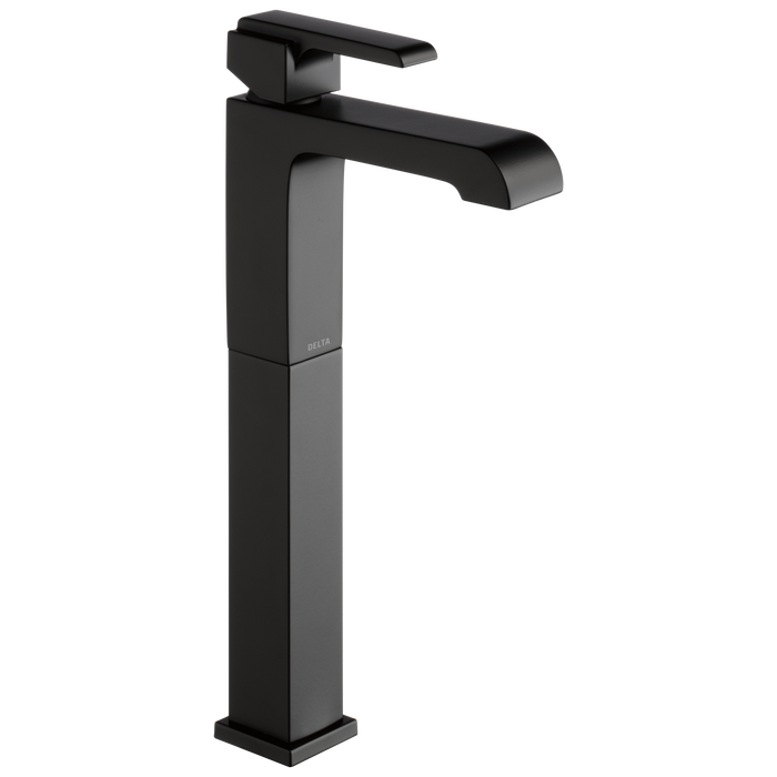 Delta Ara 767LF Single Handle Vessel Bathroom Faucet, matte black