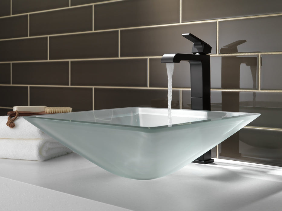 Delta Ara 767LF Single Handle Vessel Bathroom Faucet, matte black - view 3