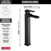 Delta Ara 768LF Single Handle Vessel Channel Bathroom Faucet, matte black - view 4