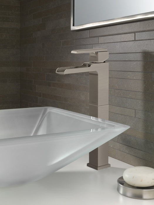 Delta Ara 768LF Single Handle Vessel Channel Bathroom Faucet, stainless - view 2