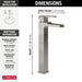 Delta Ara 768LF Single Handle Vessel Channel Bathroom Faucet, stainless - view 3