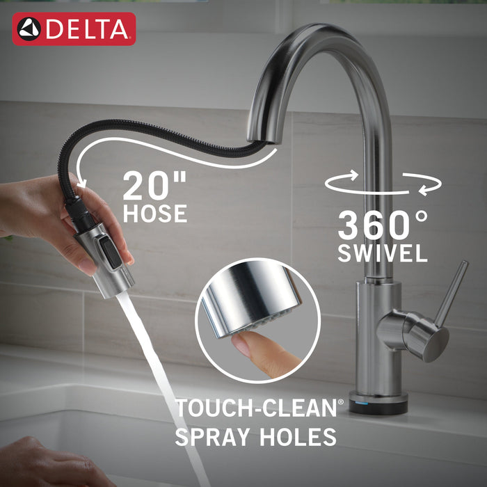 Delta Trinsic 9159TL TouchTouch 2O Technology Kitchen Faucet with Touchless Technology