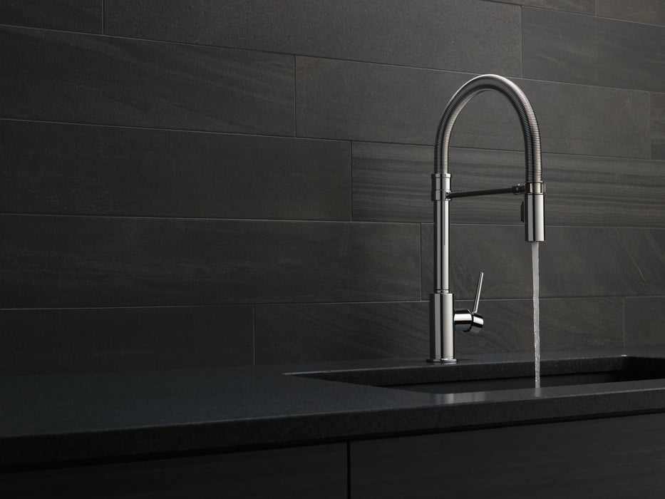 Delta Trinsic 9659 Single-Handle Pull-Down Spring Kitchen Faucet, chrome - view 2