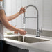 Delta Trinsic 9659T Single-Handle Pull-Down Spring Kitchen Faucet with TouchTouch 2O Technology, arctic stainless - view 5