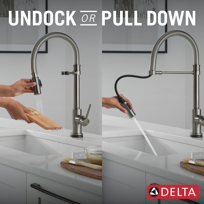 Delta Trinsic 9659TL TouchTouch 2O Technology Kitchen Faucet with Touchless Technology