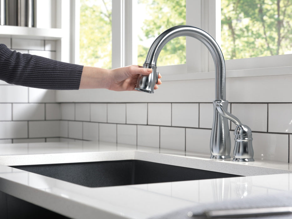 Delta Leland 978 Single Handle Pull-Down Kitchen Faucet, arctic stainless - view 5