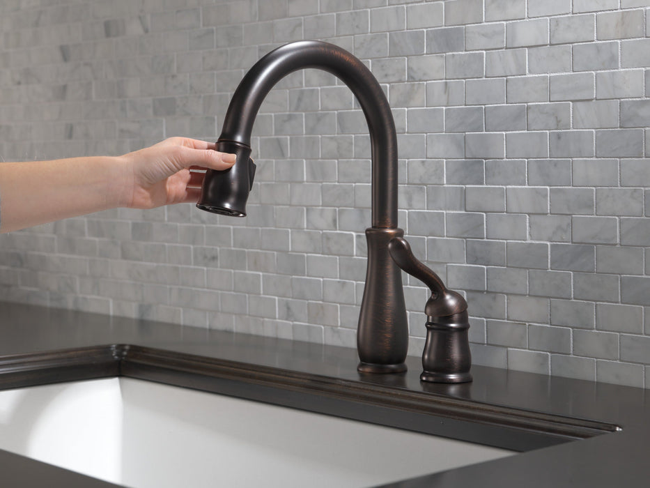 Delta Leland 978 Single Handle Pull-Down Kitchen Faucet, venetian bronze - view 5