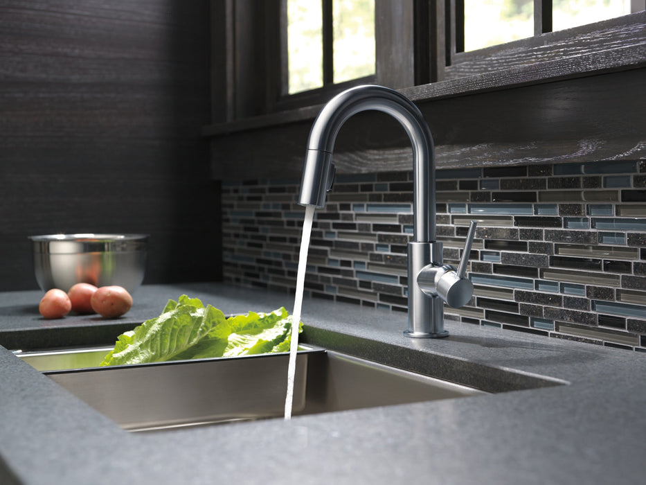 Delta Trinsic 9959 Single Handle Pull-Down Bar / Prep Faucet, arctic stainless - view 3