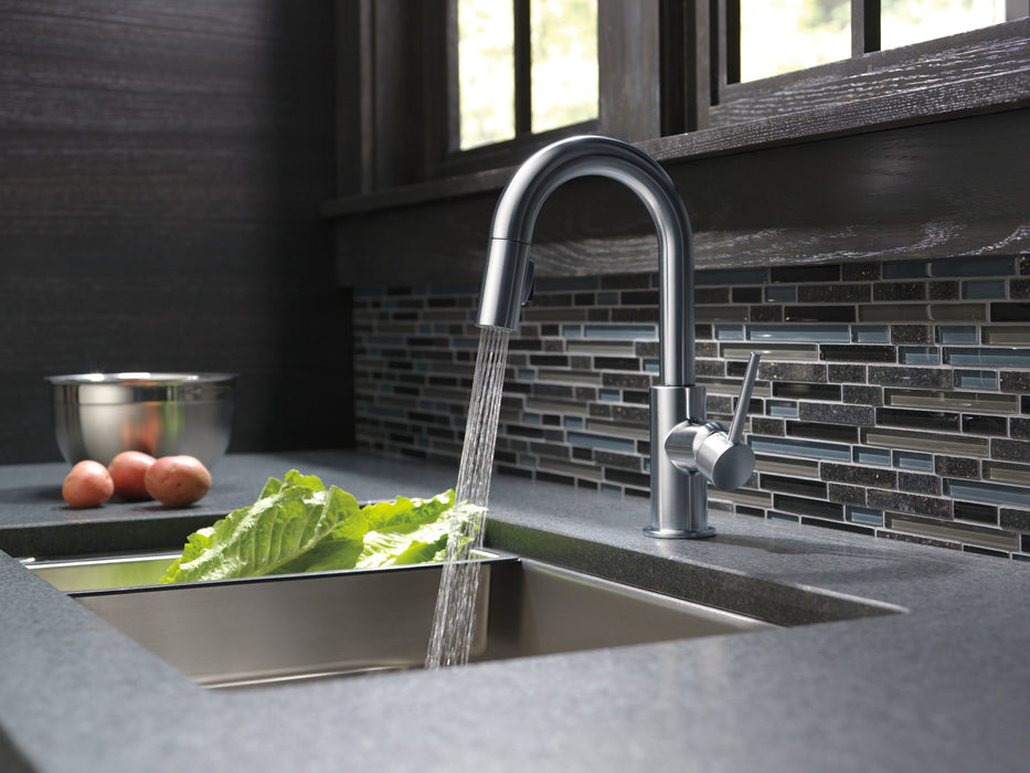 Delta Trinsic 9959 Single Handle Pull-Down Bar / Prep Faucet, arctic stainless - view 5