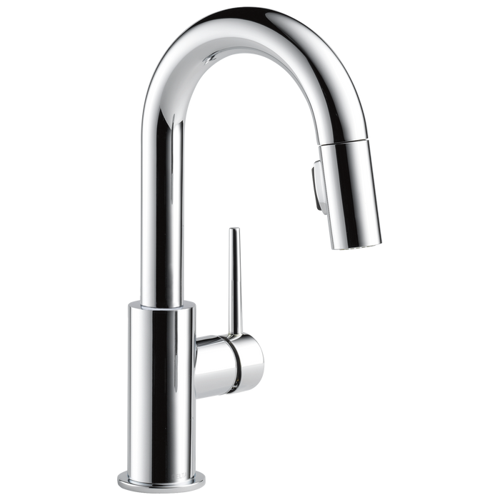 Delta Trinsic 9959 Single Handle Pull-Down Bar / Prep Faucet, chrome