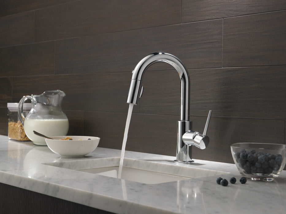 Delta Trinsic 9959 Single Handle Pull-Down Bar / Prep Faucet, chrome - view 4