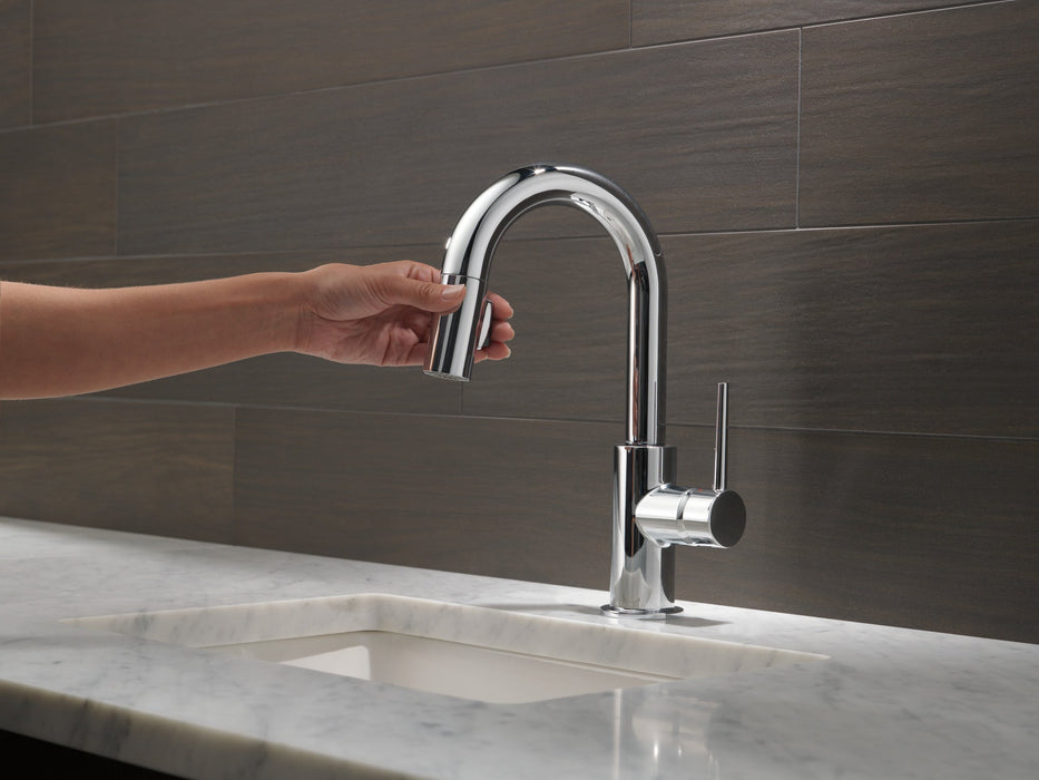 Delta Trinsic 9959 Single Handle Pull-Down Bar / Prep Faucet, chrome - view 5