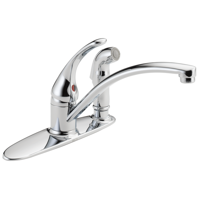 Delta Foundations B3310LF Single Handle Kitchen Faucet with Integral Spray