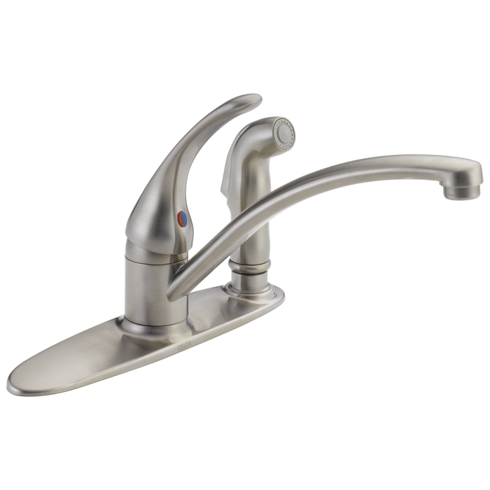Delta Foundations B3310LF Single Handle Kitchen Faucet with Integral Spray