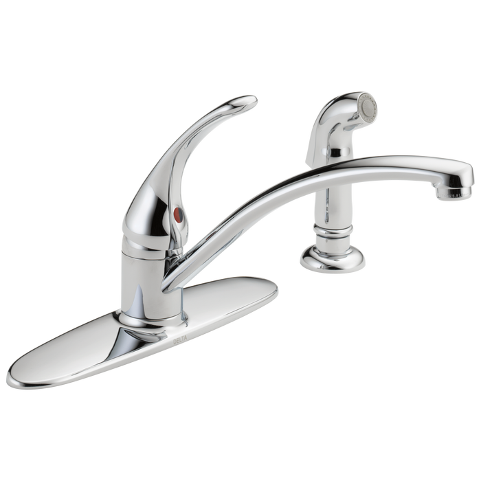 Delta Foundations B4410LF Single Handle Kitchen Faucet with Spray