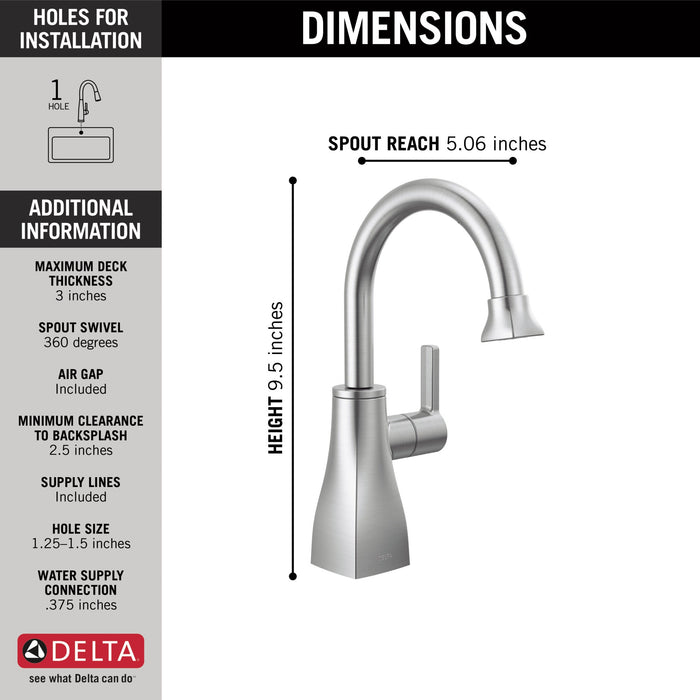 Delta 1940 Contemporary Square Beverage Faucet