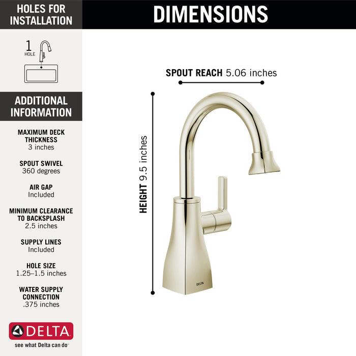 Delta 1940 Contemporary Square Beverage Faucet