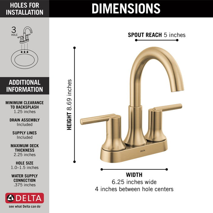 Delta Trinsic 2559 Two Handle Centerset Bathroom Faucet