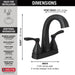 Delta Stryke: Two Handle Centerset Bathroom Faucet