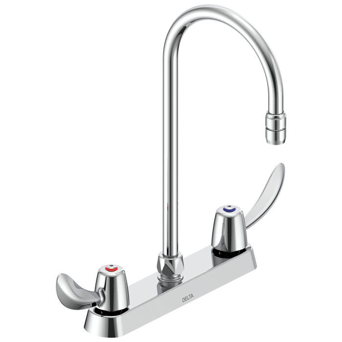 Commercial 26C3 26C3942 Two Handle 8 In Cast Deck-Mount Faucet