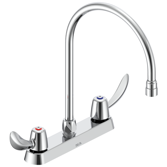 Commercial 26C3 26C3942 Two Handle 8 In Cast Deck-Mount Faucet
