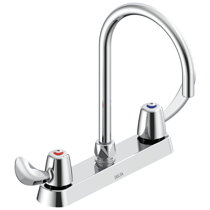 Commercial 26C3 26C3972 Two Handle 8 In Cast Deck-Mount Faucet