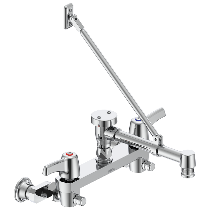 Commercial 28C2 28C2383 Two Handle 8 In Wallmount Service Sink Faucet