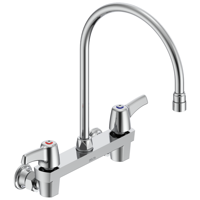 Commercial 28C3 / 28C4 / 28C6 28C4933 Two Handle 8 In Wallmount Service Sink Faucet