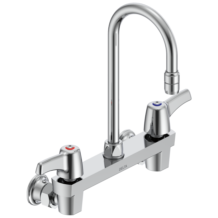 Commercial 28C3 / 28C4 / 28C6 28C4943 Two Handle 8 In Wallmount Service Sink Faucet