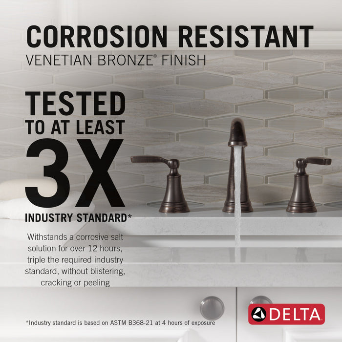 Delta Woodhurst 3532LF Two Handle Widespread Bathroom Faucet