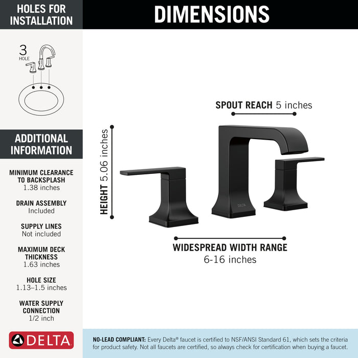 Delta Velum 3539LF Two Handle Widespread Bathroom Faucet