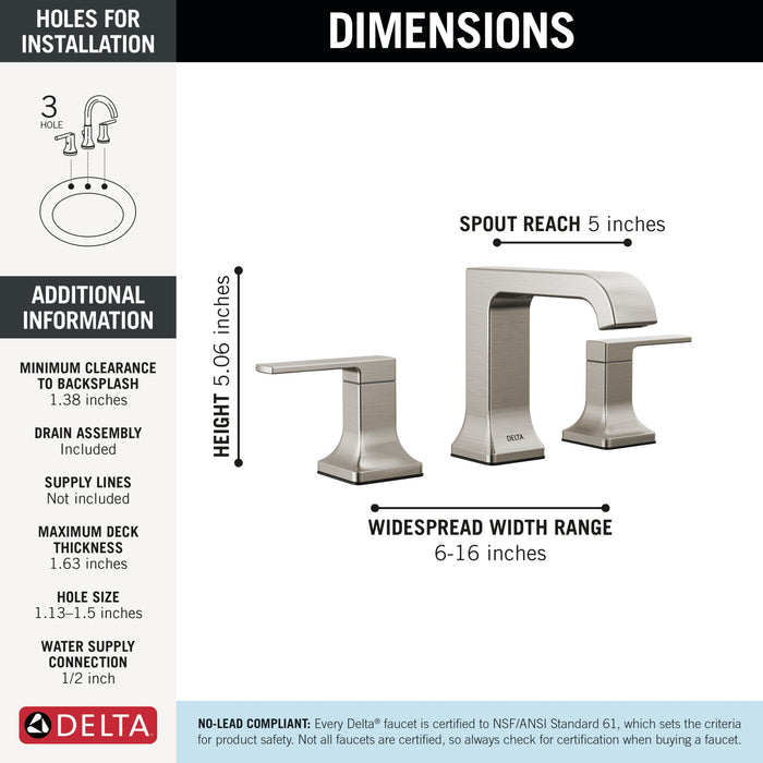 Delta Velum 3539LF Two Handle Widespread Bathroom Faucet