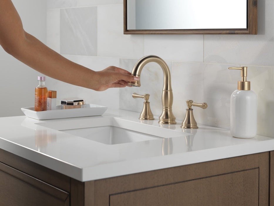 Delta Cassidy 3597 Two Handle Widespread Pull Down Bathroom Faucet