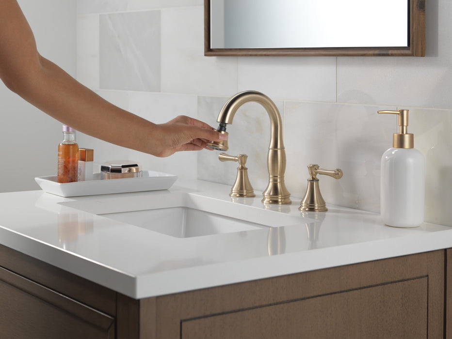 Delta Cassidy 3597 Two Handle Widespread Pull Down Bathroom Faucet