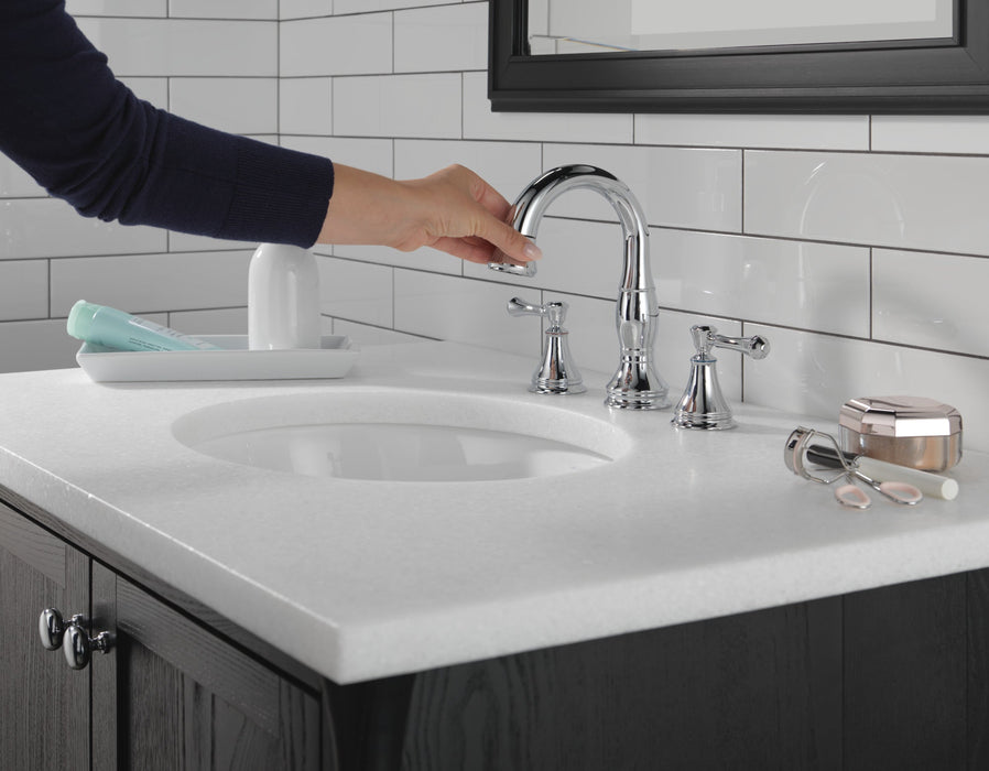 Delta Cassidy 3597 Two Handle Widespread Pull Down Bathroom Faucet