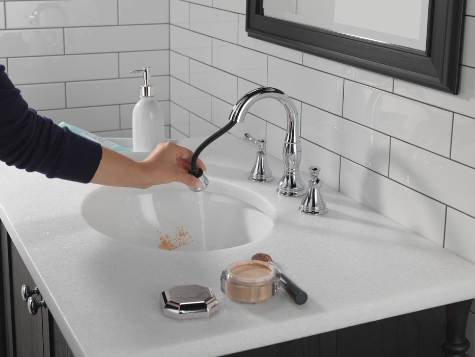 Delta Cassidy 3597 Two Handle Widespread Pull Down Bathroom Faucet