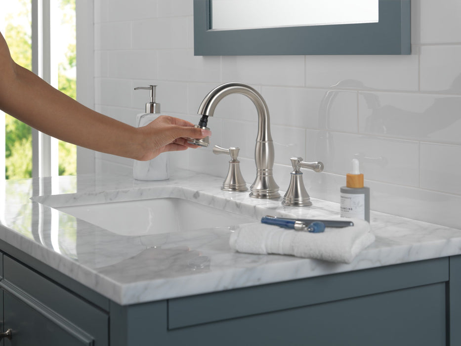 Delta Cassidy 3597 Two Handle Widespread Pull Down Bathroom Faucet