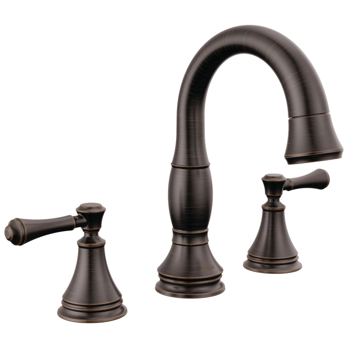 Delta Cassidy 3597 Two Handle Widespread Pull Down Bathroom Faucet
