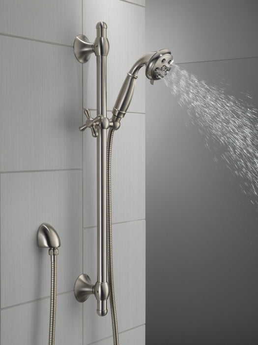 Delta Universal Showering Components 51308 H2OKINETIC 3-Setting Slide Bar Hand Shower