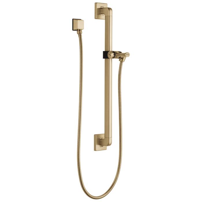 Delta Universal Showering Components 51500 Adjustable Slide Bar / Grab Bar Assembly with Elbow
