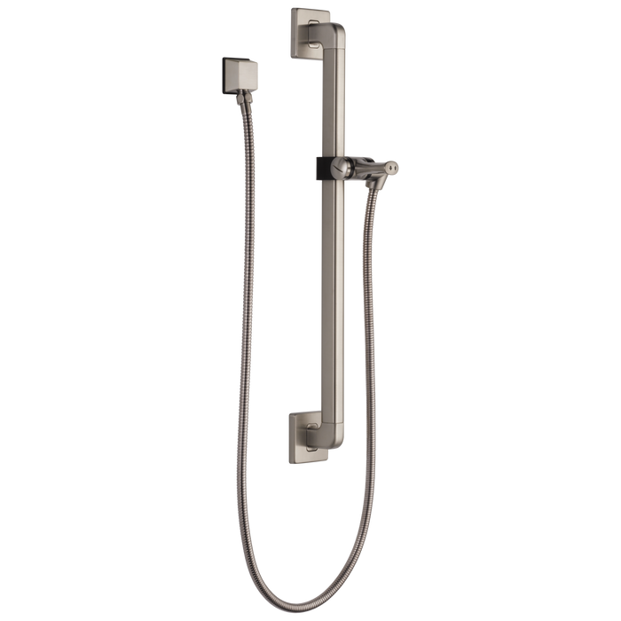 Delta Universal Showering Components 51500 Adjustable Slide Bar / Grab Bar Assembly with Elbow