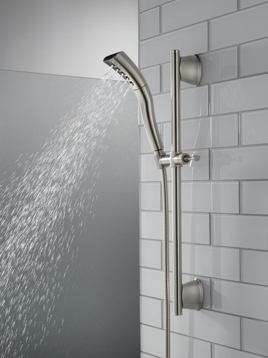 Delta Universal Showering Components 51579 H2OKINETIC Single-Setting Slide Bar Hand Shower