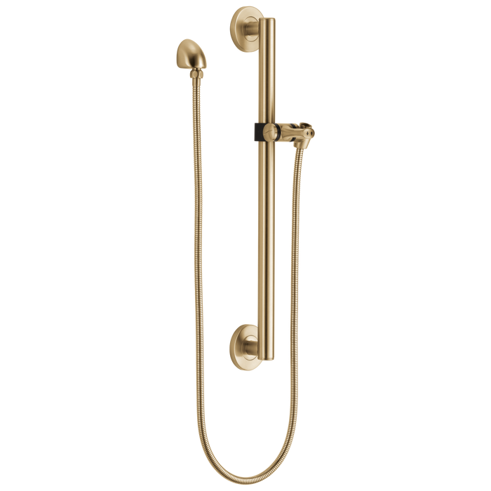 Delta Universal Showering Components 51600 Adjustable Slide Bar / Grab Bar Assembly with Elbow