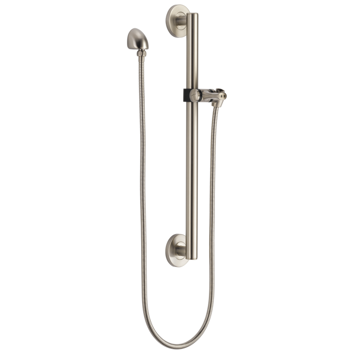 Delta Universal Showering Components 51600 Adjustable Slide Bar / Grab Bar Assembly with Elbow