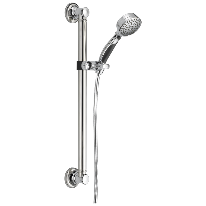Delta Universal Showering Components 51900 ActivTouch 9-Setting Hand Shower with Traditional Slide Bar / Grab Bar