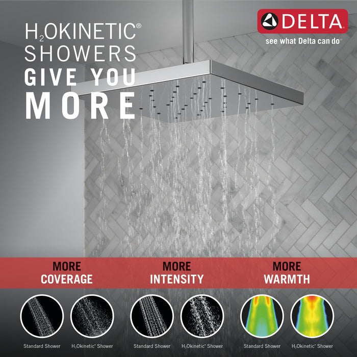 Delta Universal Showering Components 52161 H2Okinetic Single Setting Shower Head with Ultrasoak