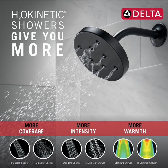 Delta Universal Showering Components 52175 H2OKINETIC Single-Setting Metal Raincan Shower Head